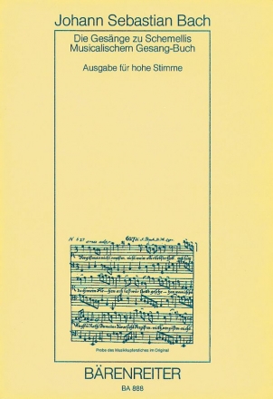 Schemelli-Gesangbuch, 1736 fr hohe Stimme und Klavier