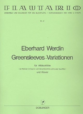 Greensleeves-Variationen  fr Altblockflte und Klavier