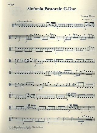 Sinfonia pastorale G-Dur fr corno pastoriccio und Streicher Viola