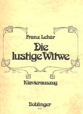 Die lustige Witwe Klavierauszug (dt)