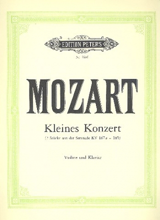 Kleines Konzert aus KV185 fr Violine und Klavier