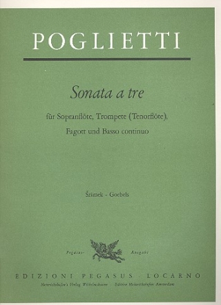 Sonata a tre fr Sopranblockflte, Trompete, Fagott und Bc