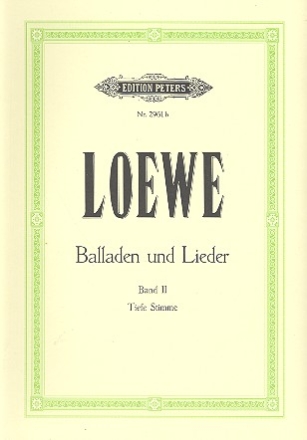 Balladen und Lieder Band 2 fr tiefe Singstimme und Klavier