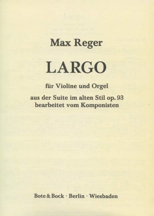 Largo fr Violine und Orgel