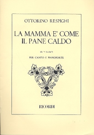 La mamma e' come il pane caldo aus '4 liriche su parole di poeti armeni' per canto e pianoforte