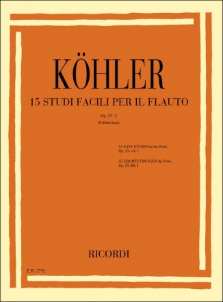 15 leichte Übungen op.33 Band 1 für Flöte (dt/it)