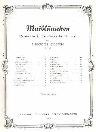 Maiblmchen op.61 25 leichte Kinderstcke fr Klavier