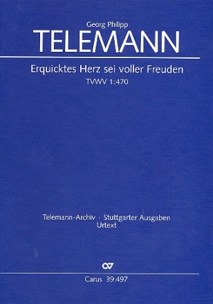 Erquicktes Herz sei voller Freude fr Alt (Ba), Violine und Bc (Cello, Ba, Orgel) Partitur