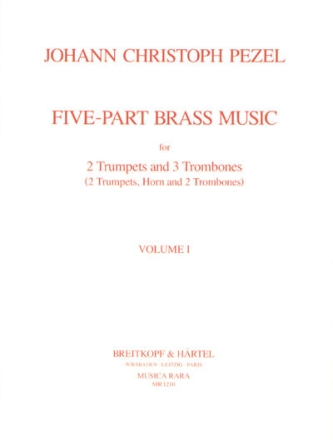 Fnfstimmig blasende Musik Band 1 fr 2 Trompeten und 3 Posaunen Partitur und Stimmen