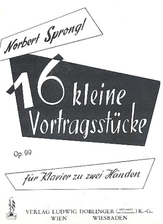 16 kleine Vortragsstcke fr Klavier