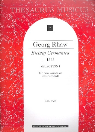 Bicinia Germanica (1545) für 2 Stimmen oder Instrumente Partitur