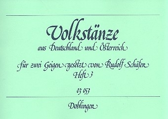 Volkstnze aus Deutschland und sterreich Band 3 fr 2 Violinen Partitur
