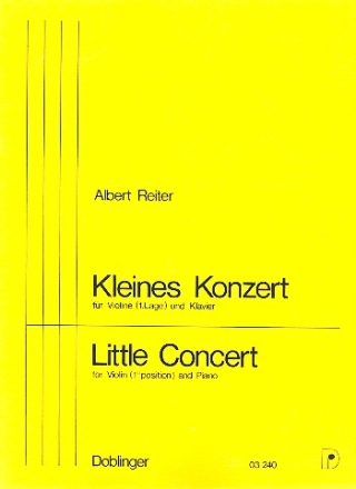 Kleines Konzert fr Violine und Klavier (1. Lage)