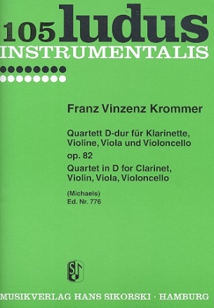 Quartett G-Dur op.82 fr Klarinette und Streichtrio Stimmen
