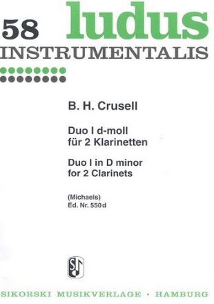 Duo d-Moll Nr.1 fr 2 Klarinetten Spielpartitur