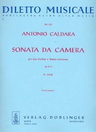 Sonata a tre D-Dur op. 2/3 fr 2 Violinen und basso continuo Partitur und 3 Stimmen