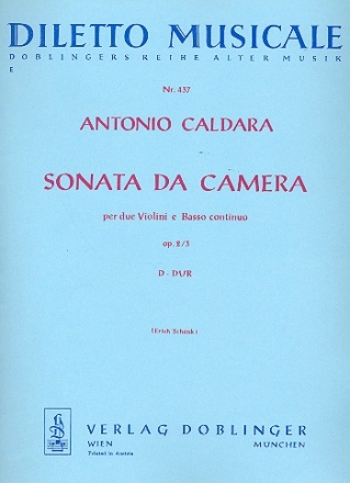 Sonata a tre D-Dur op. 2/3 fr 2 Violinen und basso continuo Partitur und 3 Stimmen