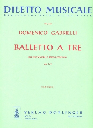 Balletto a tre A-Dur op.1,9 fr 2 Violinen und Bc
