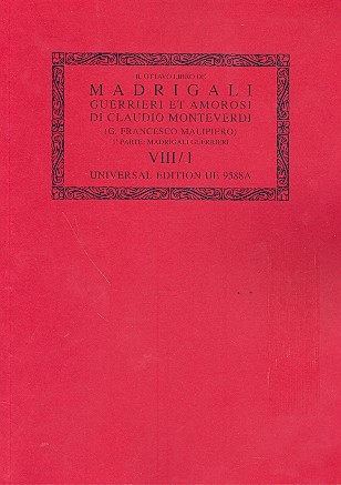 Madrigali vol.8 - Canti guerrieri  Partitur (it)