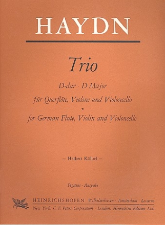 Trio D-Dur fr Flte, Violine und Violoncello 3 Stimmen