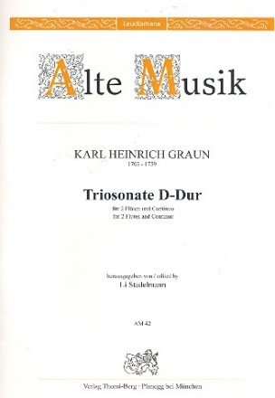 Sonate D-Dur fr 2 Flten und Bc Partitur und Stimmen (Bc ausgesetzt)