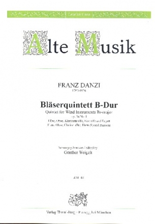 Quintett B-Dur op.56,1 fr Flte, Oboe, Klarinette, Horn und Fagott Stimmen