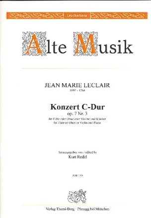 Konzert C-Dur op.7,3 für Flöte und Streicher für Flöte und Klavier