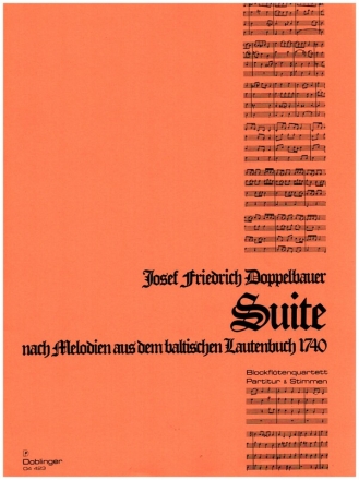 Suite Melodien aus dem Baltischen Liederbuch fr 4 Blockflten (SATB) Partitur und Stimmen