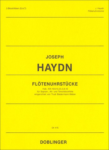 Fltenuhrstcke fr 3 Blockflten (SAT) Partitur