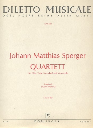 Quartett fr Flte, Viola, Violoncello und Kontrabass Stimmen