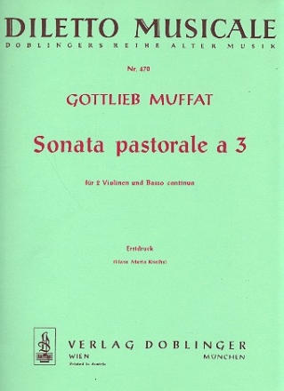 Sonata pastorale a 3 fr 2 Violinen und Klavier Stimmen