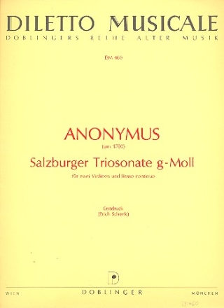 Salzburger Triosonate g-moll fr 2 Violinen und bc Stimmen