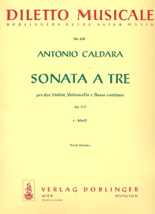Sonata a tre e-Moll op.1,5 fr 2 Violinen, Violoncello und Bc
