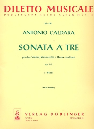 Sonata a tre e-Moll op.1,5 fr 2 Violinen, Violoncello und Bc