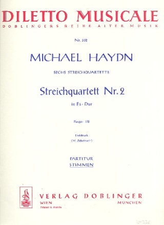 Streichquartett Es-Dur Nr.2 Perger 118 fr 2 Violinen, Viola und Violoncello Stimmen