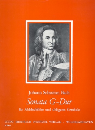 Sonate G-Dur  fr Altblockflte und Klavier Partitur und 2 Stimmen
