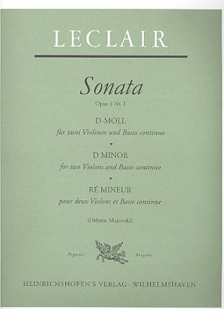 Sonate d-Moll op.4,1 fr 2 Violinen und Klavier Stimmen