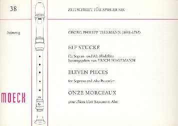 11 Stcke fr 2 Blockflten (SA)