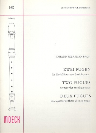 2 Fugen fr 4 Blockflten (SATB) Spielpartitur