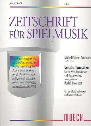 Leichte Tanzstze fr Melodieinstrument und Bc Spielpartitur