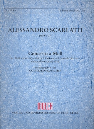 Concerto a-Moll fr Altblockfloete, 2 Violinen und Bc