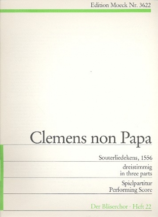 Souterliedekens zu 3 Stimmen, 1556 Partitur