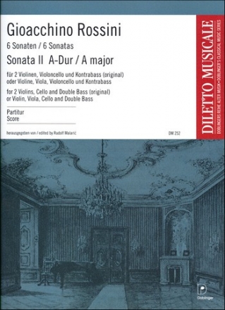 Sonata Nr. 2 A-Dur fr Streicher Partitur