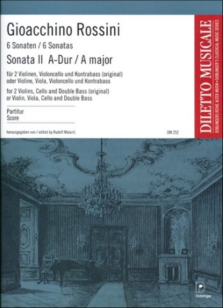 Sonata Nr. 2 A-Dur fr Streicher Partitur
