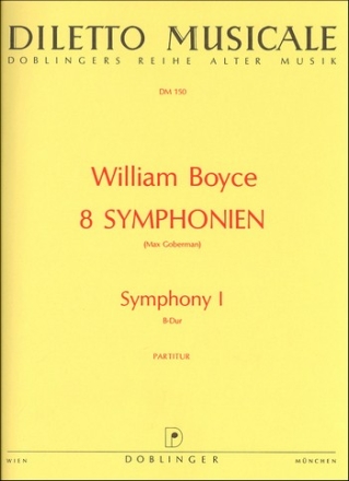Sinfonie B-Dur Nr.1 fr Orchester Partitur