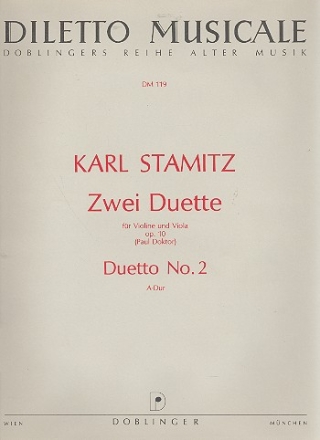 Duetto A-Dur op.10,2 fr Violine und Viola Spielpartitur