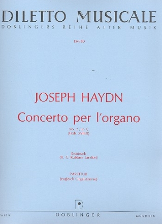 Konzert C-Dur Nr.2 Hob.XVIII:8 fr Orgel und Orchester Partitur