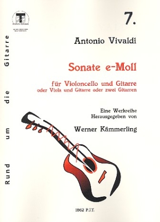 Sonate e-Moll fr Violoncello und Gitarre (Viola und Gitarre, 2 Gitarre) Partitur und 3 Stimmen