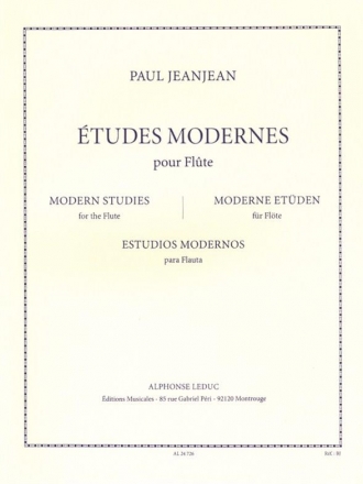 Etudes modernes pour flute