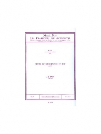 Bourre du suite ut majeur pour saxophone et piano